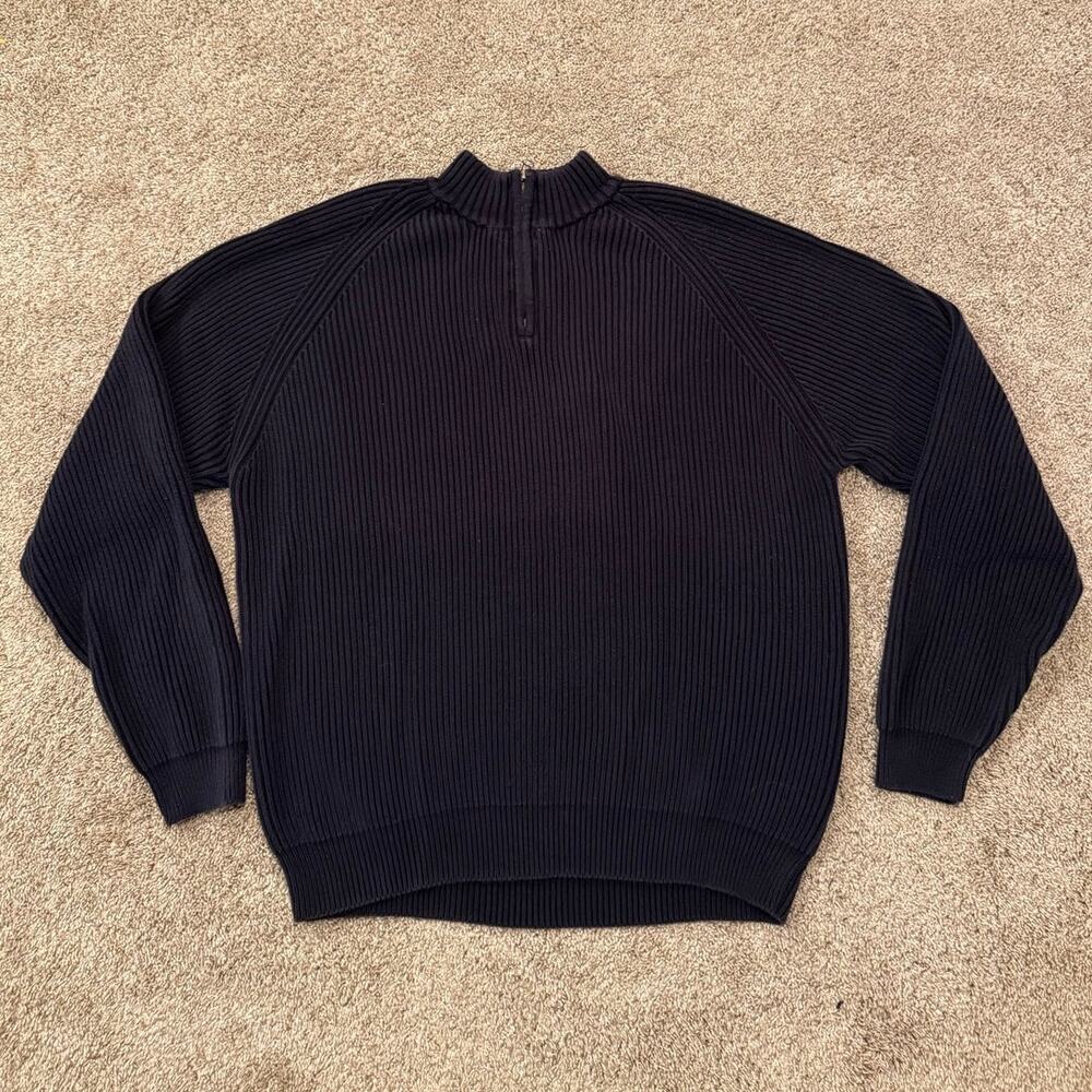Brooks Sport Heavyweight Navy Sweater Men's size XL